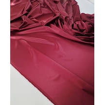Bordo Renkte Tok Hafif Esnek Saten En: 140cm-11323
