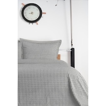 Merinos Modern Line 2 Parça Battaniye Seti - Gri Ebatlar