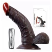 Erofoni Yeni Nesil Ultra Süper Realistik 16 CM Titreşimli Vantuzlu Gerçekçi Siyah Zenci Vibratör Penis﻿﻿
