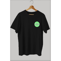 Flood Of Style Kadın Unisex Baskı Detaylı Oversize T-shirt K2 Siyah