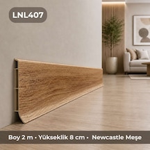 Linela Suya Dayanıklı Pvc Süpürgelik 8 Cm - Newcastle Meşe - Lnl407