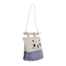 Suntek Karikatür Asılı Cep Saklama Çantası Mavi-ızgara Diğer