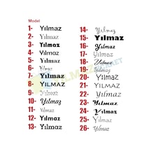 Kişiye Özel Isim Yazı Oto Sticker Motosiklet Araba Etiket 2 Adet
