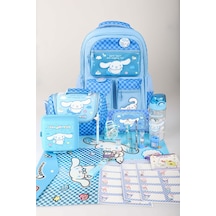 X Dekomus Lisanslı Cinnamoroll Blue Cloud Collection Full Kırtasiye Seti Okul,termoslu Beslenme Ve Kalem Çantası,matara Açık Gri
