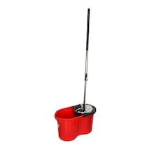 Plastik Temizlik Seti Kova+mop+paspas+sap Kırmızı Renk
