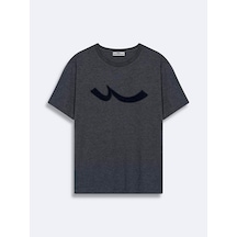 Ltb Jamabe Antrasit Erkek Sıfır Yaka Kısa Kol T-shirt 1225841866089218 Gri Koyu