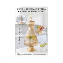 Cam Sebil - Yağlık, Şerbetlik, Sürahi - 6 Litre, 50 Cm-5