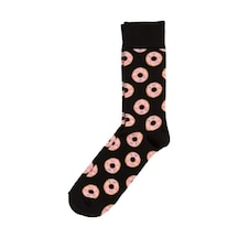 Donut Desenli Renkli Unisex Kolej Çorap Çok Renkli