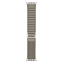 Kilifone - Apple Uyumlu  Watch 10 46mm - Kordon Hasır Kordon Krd-74 - Açık Yeşil