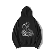 Brz Collection Oversize Cobra And Flamingo Hoodie-siyah Siyah