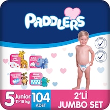 Bebek Bezi 5 Numara Junior (11-18 Kg) 52x2 Adet – 2’li Jumbo Set, 12 Saat Kuruluk