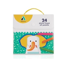 Pastel Boya 24 Renk, Plastik Çantalı, Turuncu Diğer