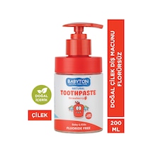 Doğal Çilekli Diş Macunu Florürsüz Pompalı 200 Ml Temel Bakım