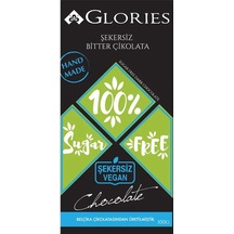 Glories Şekersiz Vegan Çikolata 100 G