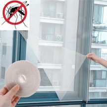 Sineklik Tül Cırtlı 75cmx125cm Cırt Bantlı 4m. Yıkanabilir Beyaz Pencere Sineklik Tül