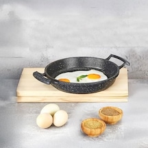 2&apos Li Granit Alüminyum Döküm Sahan Seti Yapışmaz Yumurta & Kızartma Tavası Granit Omlet Tavası 18cm + 20cm Eşit Isı Dağılımı Ve Dayanıklı 18cm 1 Adet Açık Bakır