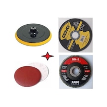 115 Lik Disk Cırt Taban Ve 2 Adet Cırt Disk Zımpara Kesici Disk