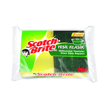 Scotch-brite 1755948 Yeşil Klasik Bulaşık Süngeri 2'li, Normal
