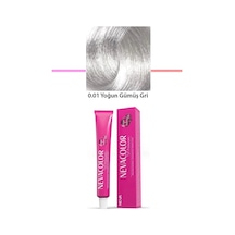 Hubrendy Tedarik Premium 0.01 Yoğun Gümüş Gri - Kalıcı Krem Saç Boyası 50 G Tüp