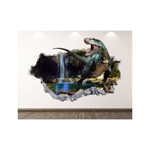 T-rex Dinozorlar Full Hd Baskı 3d Modern Duvar Sticker Seti