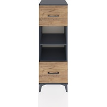Hyperion Dolap 2 Raflı 2 Çekmeceli 44x44x134 Antrasit-çam Antrasit