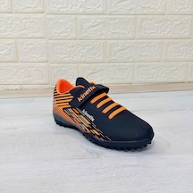 Kinetix Bruno Tf Siyah Turuncu Cırtlı Çocuk Futbol Halısaha Spor Ayakkabı 001