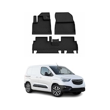 Opel Combo E 2018-2022 Uyumlu 4d Havuzlu Paspas Kauçuk Siyah 3 Parça