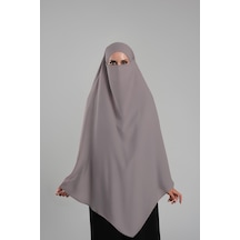 Hürrem Bone Vizon Pratik Hazır Geçmeli Tesettür Eşarp Krep Bağcıklı Sufle Hijab 2313 10