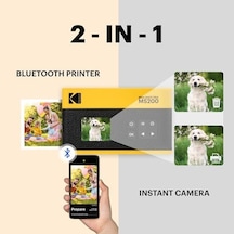 Mini Shot 2 Era - Fotoğraf Makinesi + Anında Baskı Fotoğraf Yazıcısı 5.34x8.64 Cm Kredi Kartı Boyutunda Baskı 4pass Baskı Teknolojisi Açık Mavi
