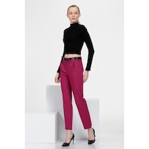 Cepli Cigarette Fit Pantolon Fuşya