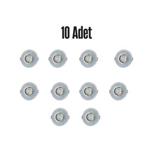 Ct-6615 Yağmur Cam Spot Ampülsüz Led Efekli 10 Adet - 3 W Led Çerçeveli Beyaz