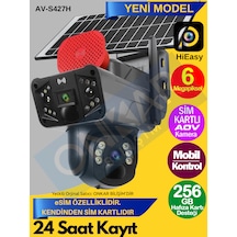 Avenir S427h 6mp 7/24 Sürekli Kayıt Esim Destekli Güneş Enerjili