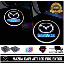 Mazda Araçlar İçin Pilli Yapıştırmalı Kapı Altı Led Logo