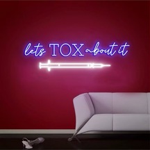 Twins Led Lets To x  About It Yazılı Ve Şekilli Neon Tabela Mavi Model:model:60683366 Mavi