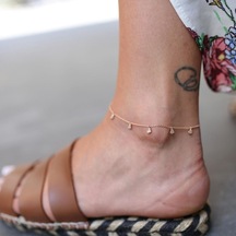 Taşlı Kalp Halhal-HL00024 Çok Renkli