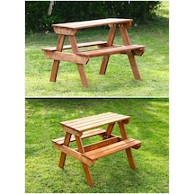 Mandu Ahşap Çocuk Piknik Masası Fındık Rengi (551457742) Fındık