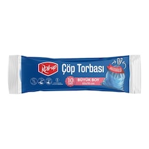 Roll-up Çöp Torbası Büyük Boy Büzgülü 65x70cm 10 Adet 8'li Paket