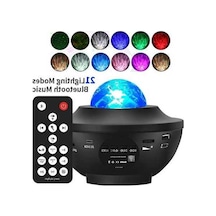 Novahub Galaxy Yıldızlı Projektör Çocuk Gece Lambası Bluetooth Usb Müzik Beyaz Beyaz