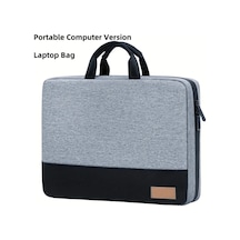 Fochsia Küçük Gri 14-16 İnç 33-40 Cm Büyük Kapasiteli Dizüstü Bilgisayar Çantası Dosya Taşıma Çantası gri