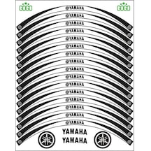 Yamaha Siyah Beyaz Yamaha Reflektörlü Jant Şeridi