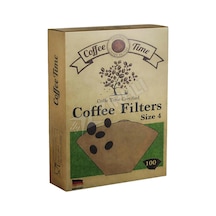 2 Adet Coffe Time Kahve Filtre Kağıdı No:4 100'lü Çok Renkli