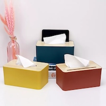 Stil D-1-peçete Kutuları Tutucu Kağit Kutu Araba Doku Kutuları Kapaklı Kağıt Ambalaj Depolama Dekoratif Kutu Ahşap Bambu Konteyner