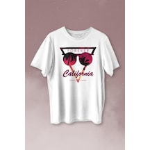 California Forever Yaz Minimal Good Vibe Baskılı Tişört Unisex T-shirt 001