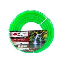 Güven Plastik 1/2" Market Tipi Ekonomik Silikonlu Şeffaf Hortum 20 M