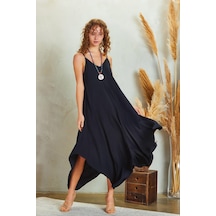 İp Askılı Yazlık Elbise Desenli