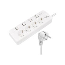 Anahtarlı 4'lü Grup Priz, 1.5 Metre, Usb Girişli 0.13 M