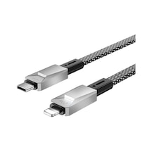 Wiwu Wi-c077 Cyberlink Serisi Type-c To Lightning Hızlı Şarj Özellikli Şarj Kablosu 27w 1m Gümüş Gümüş