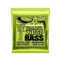 Ernie Ball Düzenli Slinky Nikel Yara Orta Ölçekli Bas Telleri, Ölçü 45-105