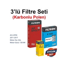 Netpar Audi A5 2.0tdı 2011-2017 Filtron 3'lü Filtre Seti Karbonlu