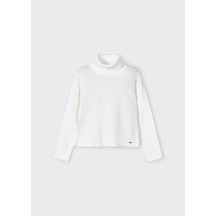 Mayoral Ekru Kız Çocuk Balıkçı Yaka Kazak 00313 Ekru